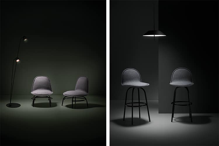Fotos de ambiente de las sillas y taburetes de la colección Bowler - Muebles de diseño por Blasco&Vila