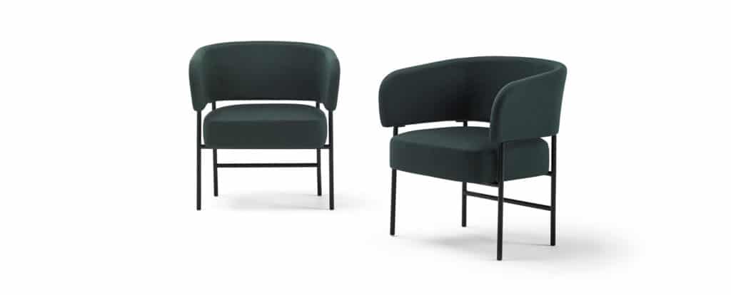 Sillas Easy Chair vista desde frente y desde el lateral - Muebles de diseño - Blasco&Vila