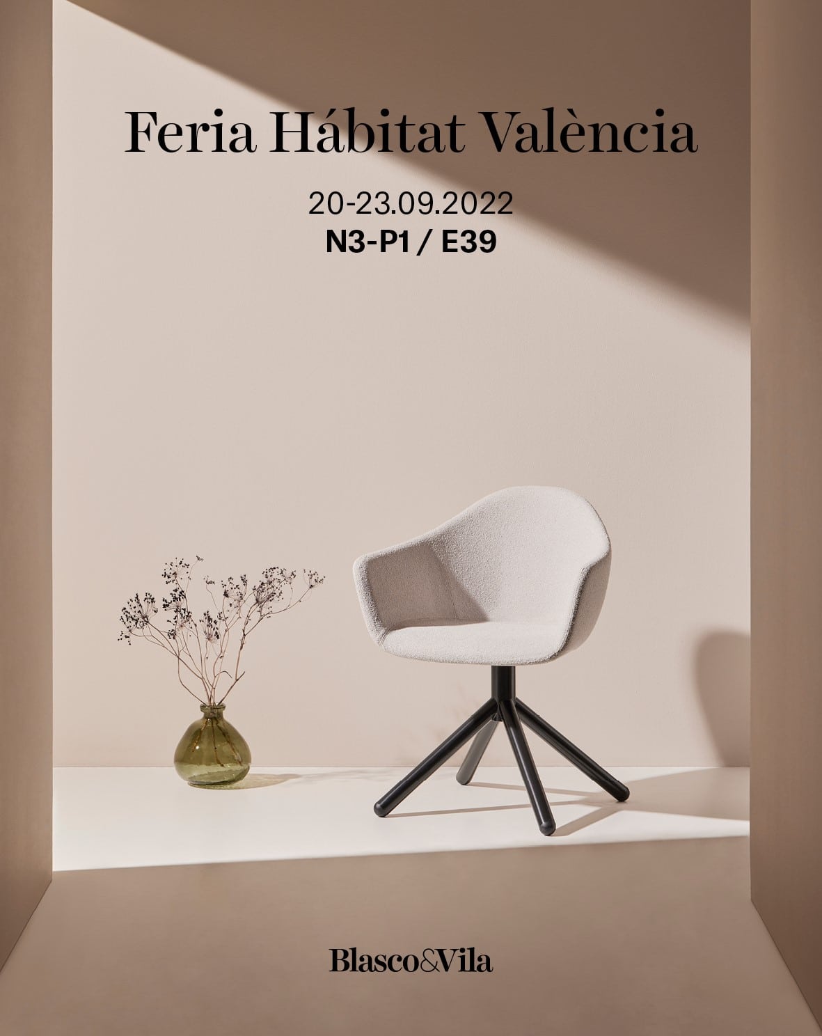 Feria Hábitat València - Imagen para la invitación de BlascoVila en la feria Hábitat València de 2022