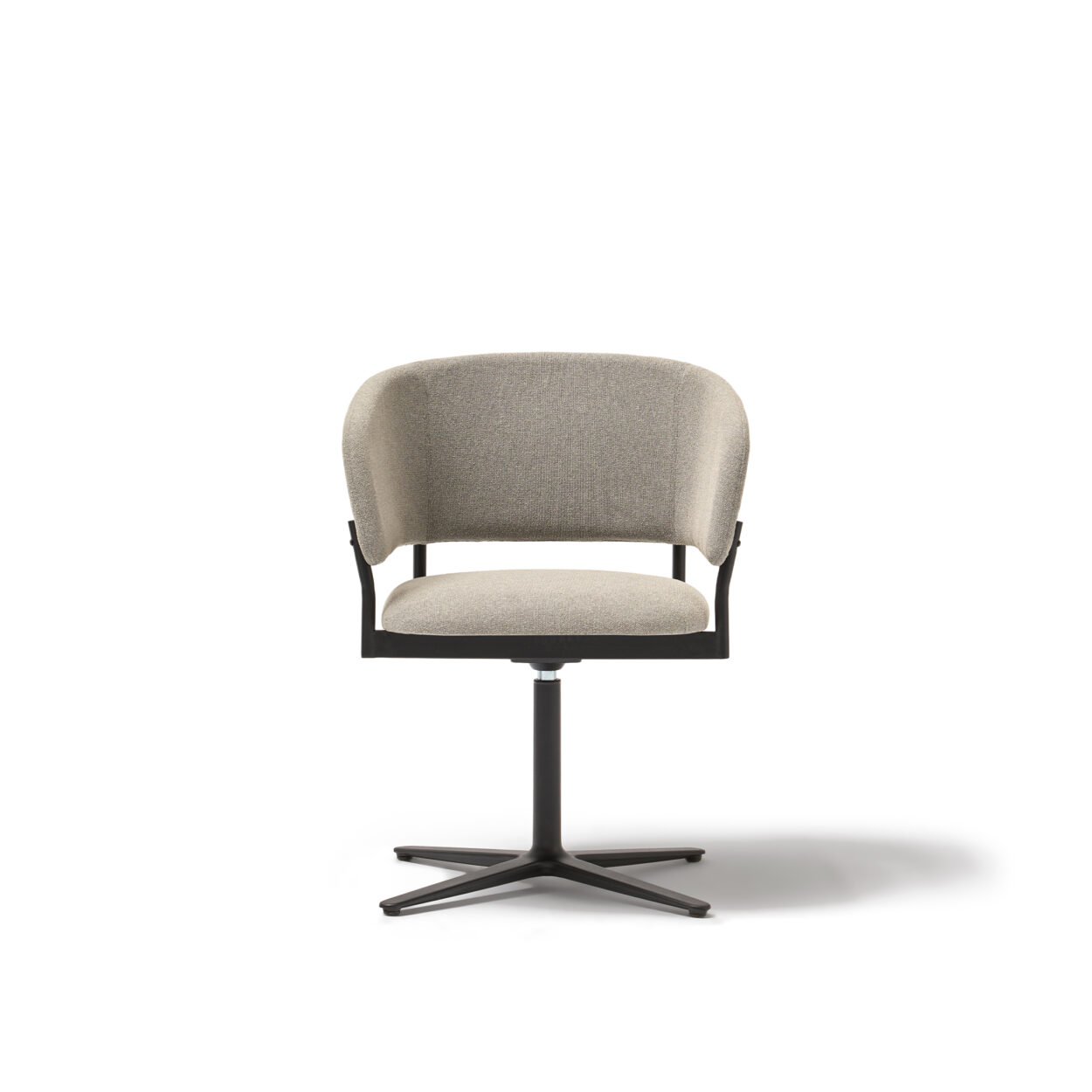 RC Metal Silla con Brazos Base Giratoria Plana